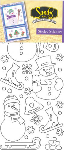 Double Sided Sticky Sticker - Snowman