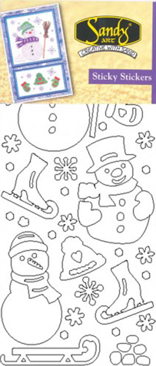 Double Sided Sticky Sticker - Snowman