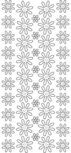 Double Sided Sticky Sticker - Flowers