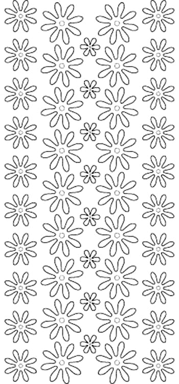 Double Sided Sticky Sticker - Flowers