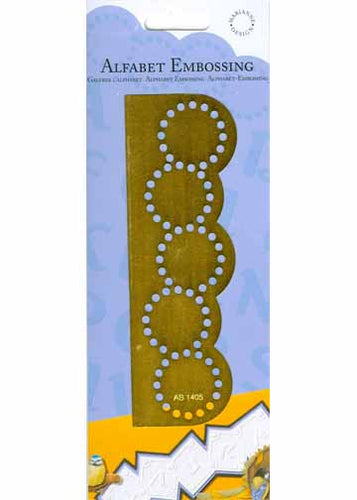 Alphabet Embossing Stencil - double circle