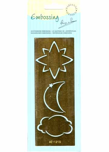 Embossing Stencil - Moon/Cloud/Star (AE1210)