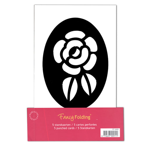 Fancy Folding Precut Cards - Rose