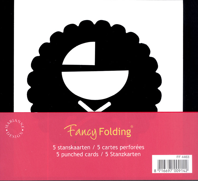 Fancy Folding Precut Cards - Round/Baby (FF4463)