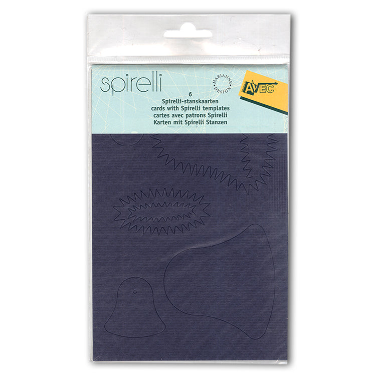 6 Spirelli Templates Bells - White & Blue