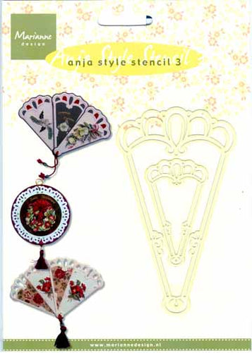 Anja Style Stencil Fan 3 (FE6117)