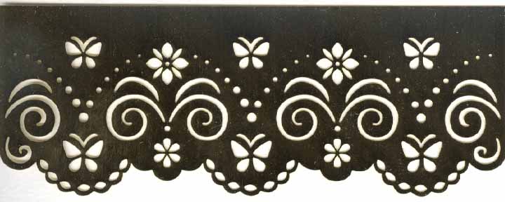 Embossing Stencil border - Sm Butterfly