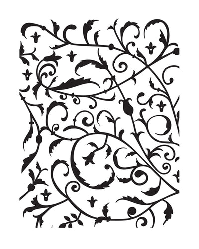 Embossing Folder Feathered Flourish - Allura Collection