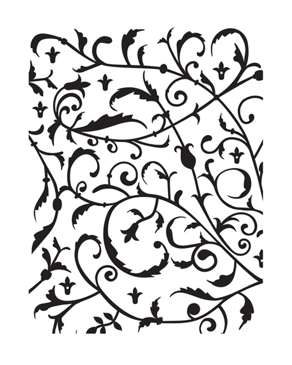 Embossing Folder Feathered Flourish - Allura Collection