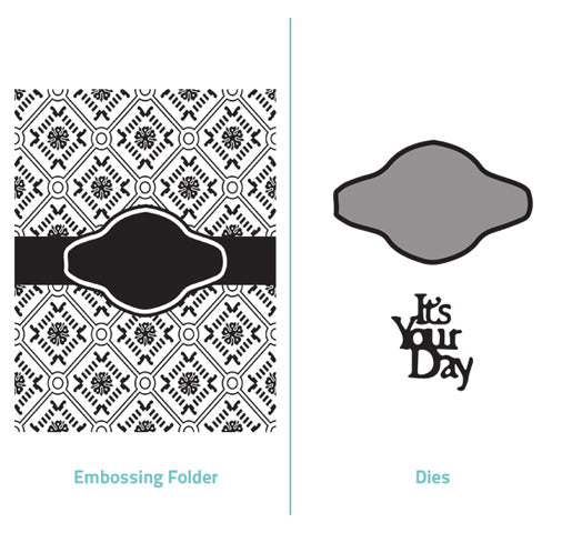 Embossing Folder  2 in 1 set - Its Your Day