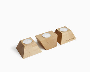 Wooden Tea Candle Holder