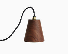 Kone Pendant Walnut with Black Cord